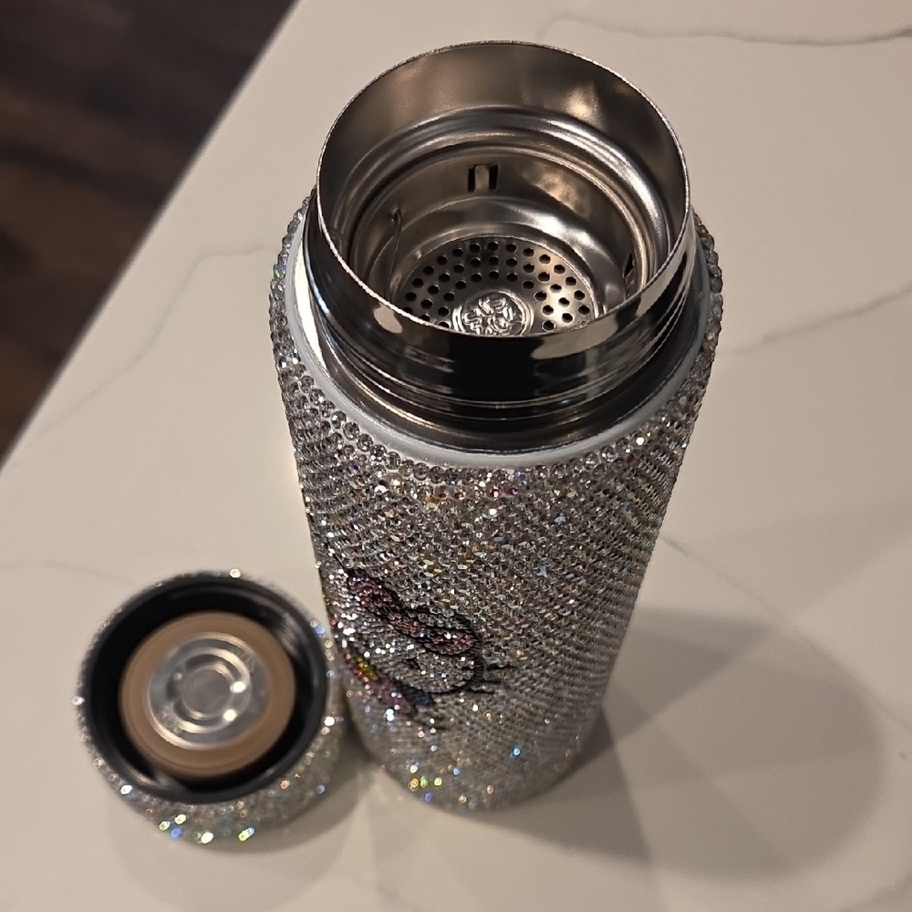 Hello Kitty Silver Rhinestone Water Bottle (new) - Picture 4 of 8